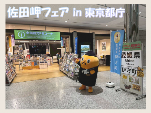 佐田岬フェアのブース（東京都庁）とサダンディー