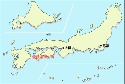 伊方町迄の交通地図